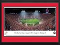 Picture: This 13.5 X 40 stadium panoramic of the Georgia Bulldogs 54-48 double overtime win over Oklahoma in the 104th Rose Bowl Game from January 1, 2018 has been professionally double matted in Bulldogs team colors and framed to 18 X 44. This panorama captures the excitement of the post-game celebration of the 104th Rose Bowl Game. The first overtime game and highest-scoring Rose Bowl in history will be remembered as one of the greatest "Granddaddies of Them All" as the Georgia Bulldogs defeated the Oklahoma Sooners with a dramatic comeback victory in the second overtime when Sony Michel ran 27 yards for a touchdown. A revenge win against Auburn in the SEC Championship secured Georgia its 13th SEC crown and the third seed in the College Football Playoff.