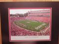 Picture: Georgia's Sanford Stadium original 9 X 12 print professionally double matted in team colors to 11 X 14 so that it fits a standard frame.